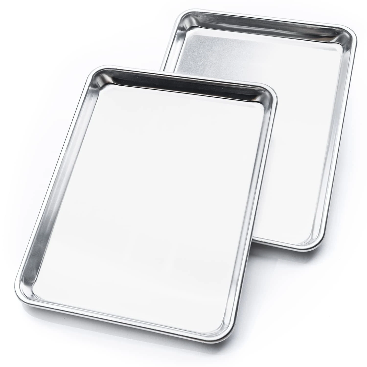 KITCHENATICS Quarter Sheet Baking Pans, 1060 Solid Aluminum Cookie Sheet Set ...