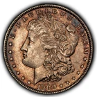 1900 $1 Morgan Silver Dollar - Luster - Colorful Toning - UNC - SKU-D7087
