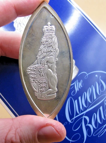 BULLION 1976 1.5oz Silver Ingot QUEENS BEASTS The Lion Of England
