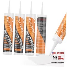 PC Self Leveling RV Roof Sealant Lap for RV Roofs, White Flexible Repair 4