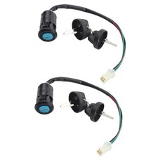4 Wires Ignition Switch Key Set with Cap,2pack For 50cc 70cc 90cc 110cc 125...