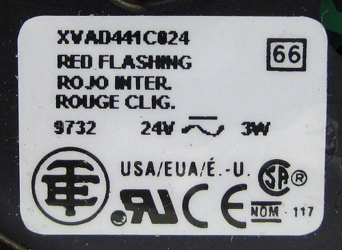 Telemecanique XVACD441C024 Stack Light Module, Flashing Red LED, 24VAC/DC - Picture 5 of 8