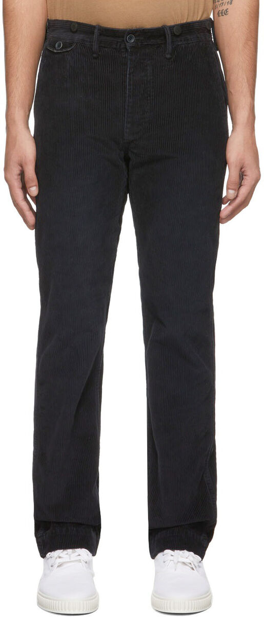 Ralph Lauren RRL Black Corduroy Slim Fit Officer's Chino Ralph Lauren RRL Black Corduroy Slim Fit Officer's Chino