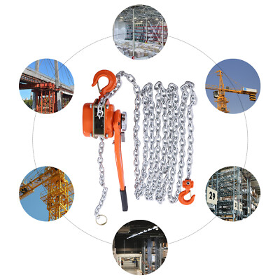 Lever Block Chain Hoist Ratchet Type Come Along Puller 20 FT Lifter 1.5 Ton New