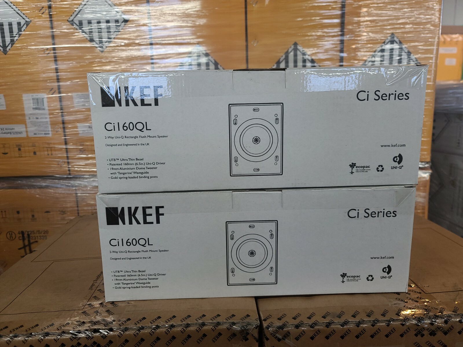 Kef Ci160cl Rectangle In Wall Ceiling Speaker Thin Bezel X 3 For Sale Online Ebay