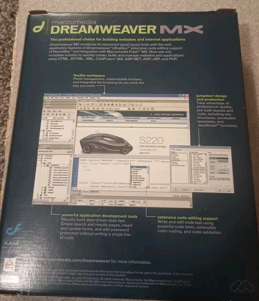Macromedia Dreamweaver MX para Mac CD VERSIÓN DE ACTUALIZACIÓN Foto 2 de 4