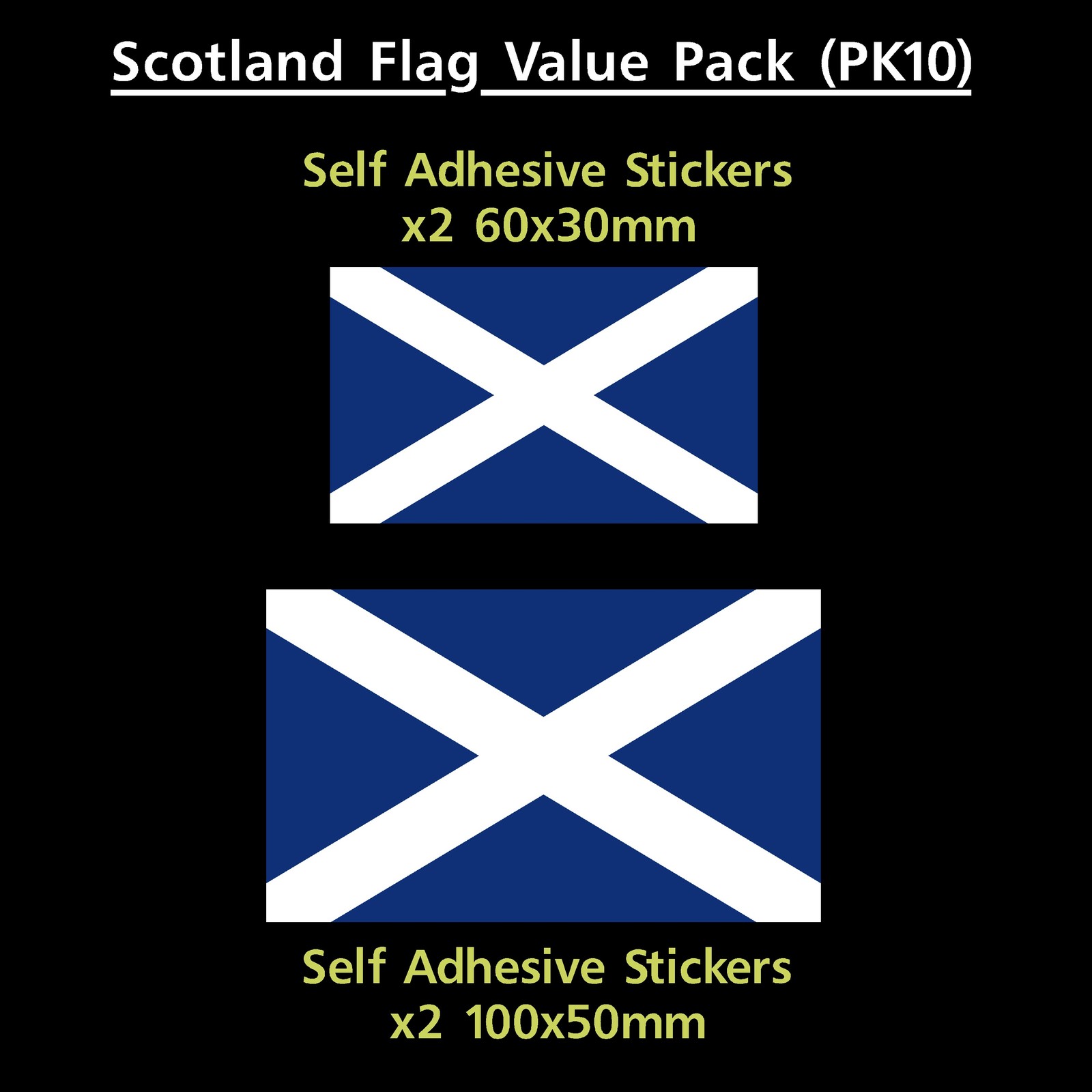 Scotland Caravan Sticker Scotland / Scottish Flag Sticker Decals - Value Pack! - Van, Car, Truck ...
