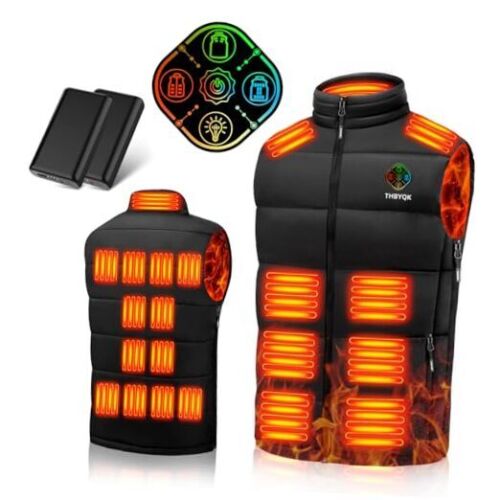 21 Heated Zones Heated Vest, Heated Vest for Men & Women with 2 Pcs Medium