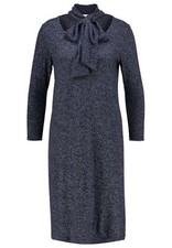 NWT Gap Women's Softspun Knit Tie-neck Dress,NAVY HEATHER SIZE S   #325321