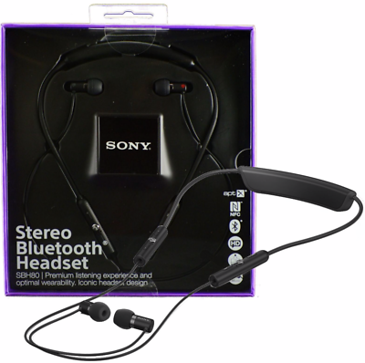 Sony SBH-80 Authentic Genuine OEM Stereo BlueTooth Head Set Ear Phones Bud  SBH80