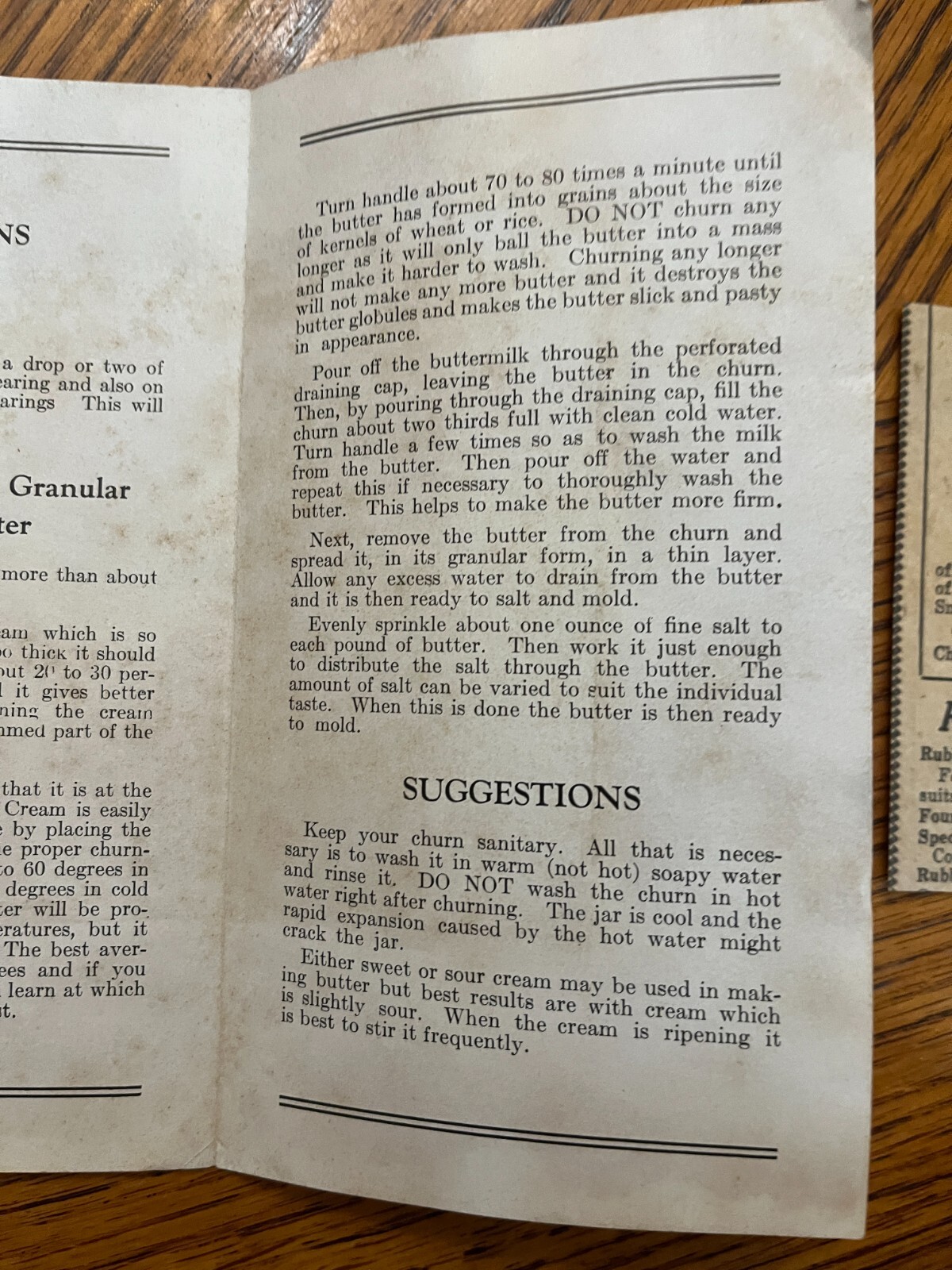 Improved Standard Glass Churn Mixer Directions Farm City Housewives