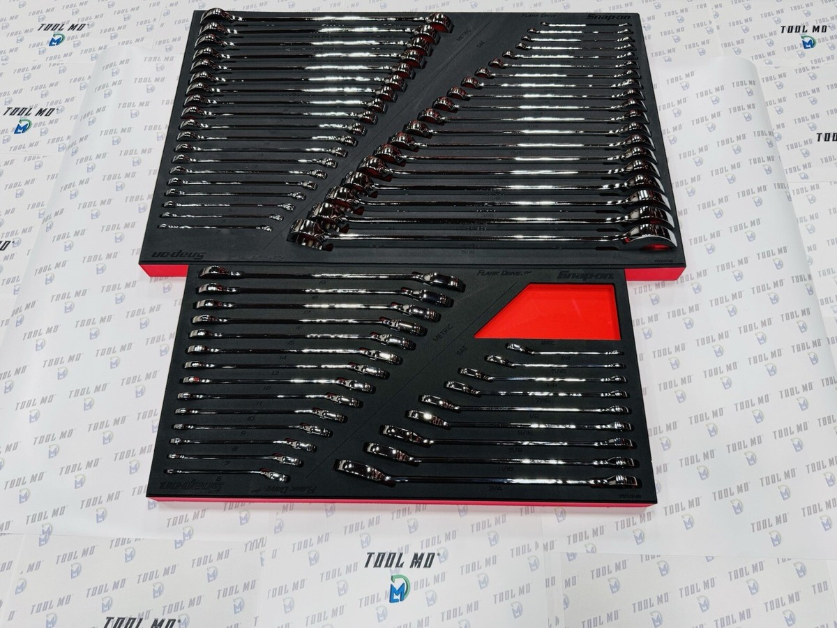 Snap-on Tools 61pc Ratcheting & Combo Wrench Foam Sets SOEXFSET1BR