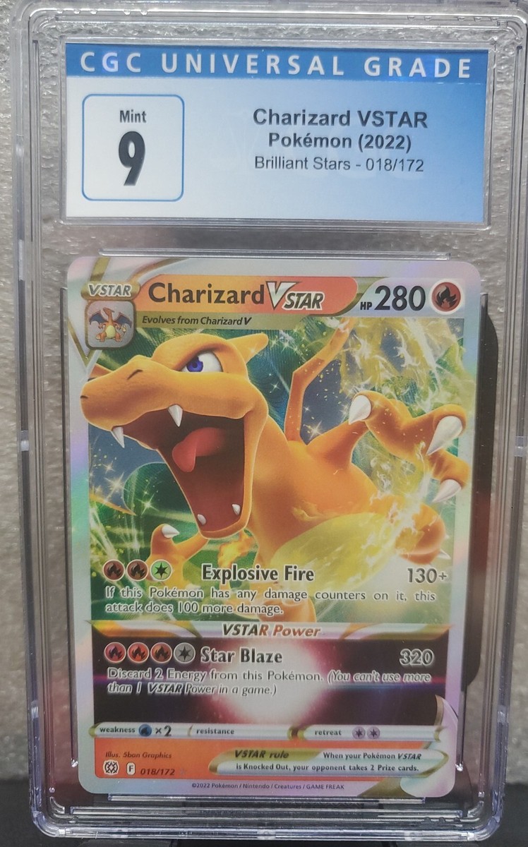 CGC 9 MINT 🔥 Charizard VSTAR Pokémon Brilliant Stars Ultra Rare