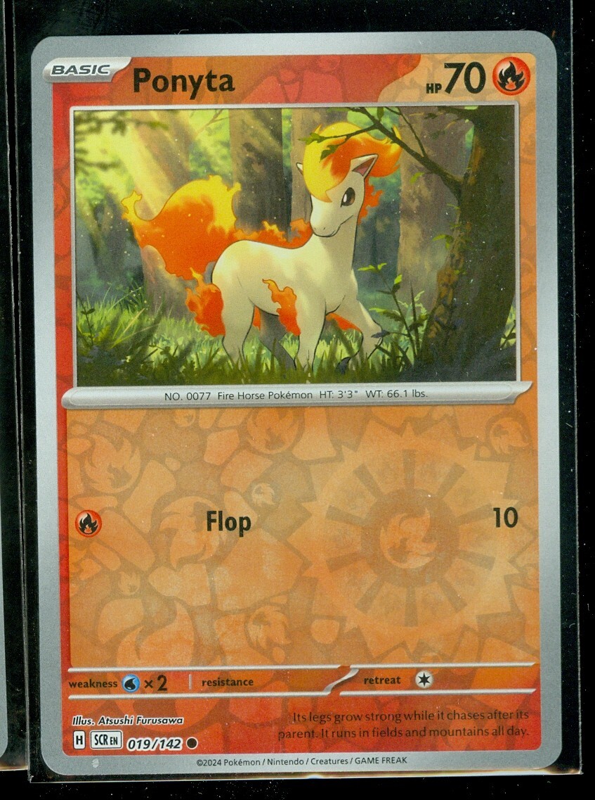 Pokemon PONYTA 019/142 - Stellar Crown - Rev Holo - - MINT