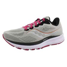 SAUCONY RIDE 14 WOMENS ATHLETIC SHOES MEDIUM WIDTH FOG/CHERRY