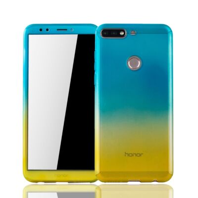 Handyhülle Schutz Case für Huawei Honor 7C Full Cover Displayschutz Bumper Gelb