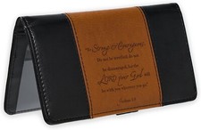 Checkbook Cover - Premium Leather Check Book Holder Wallet with RFID Blocking"