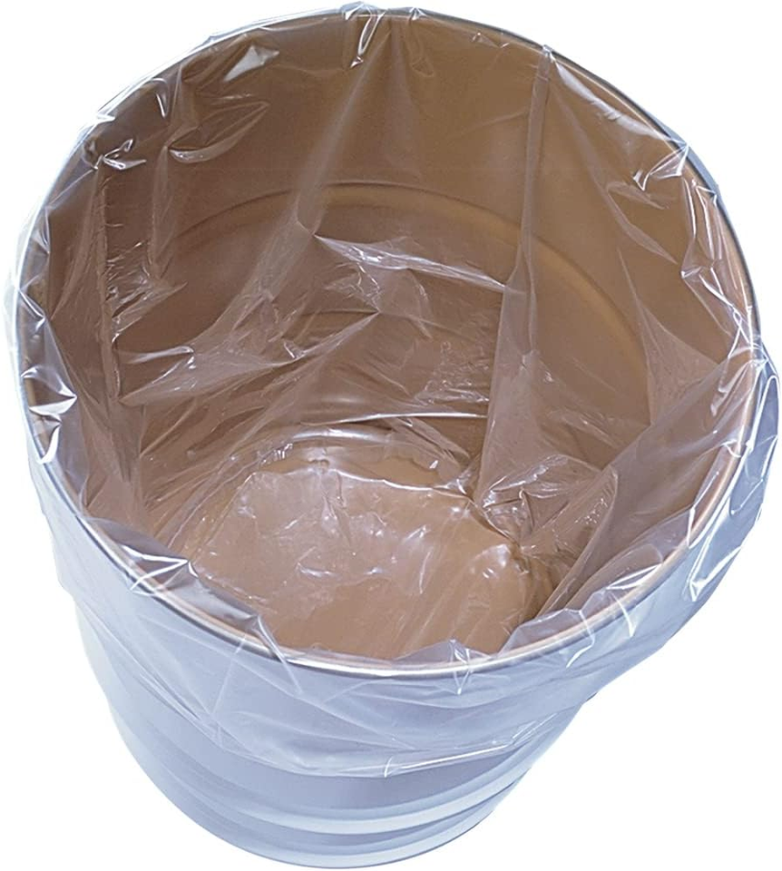 55 Gallon Clear Plastic Drum Liners, Food Grade, 38" X 63", 4Mil, Roll