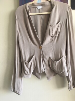 NWT Transit Par Such Womens Single Button Light jacket  grey Sz140  3 USA M-12
