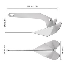 Delta 14 lb 7 kg Style Boat Anchor, Stainless Steel Boats from 20-35 ft*