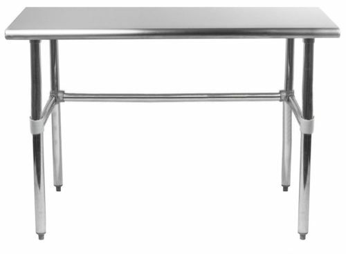 Stainless Steel Food Prep Appliance Storage DIY Work Table Open Base 18”x48”