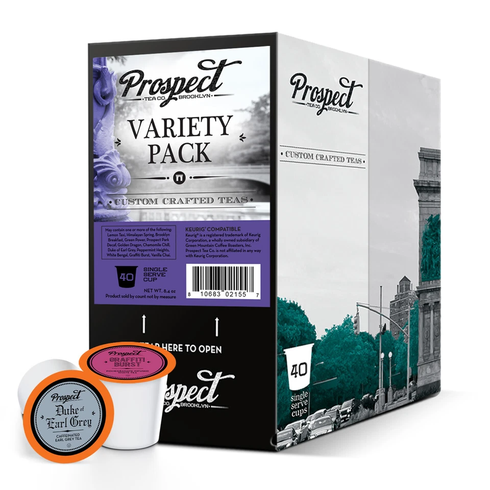 Prospect Tea Sampler,Compatible Keurig 2.0 Brewers, Assorted Variety Pack, 40 Ct - Image 2 of 4
