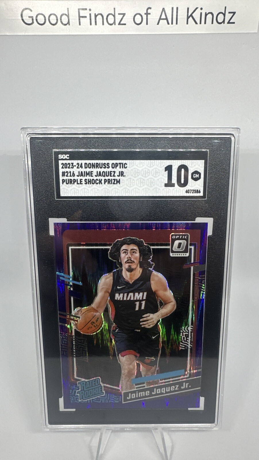 2023-24 Panini Donruss Optic Rated Rookie Purple Prizm #216 Jaime Jaquez SGC 10