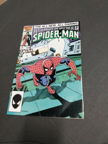 1986 PETER PARKER  SPECTACULAR SPIDER-MAN 114 Keith Pollard cover VF-NM - Picture 1 of 3