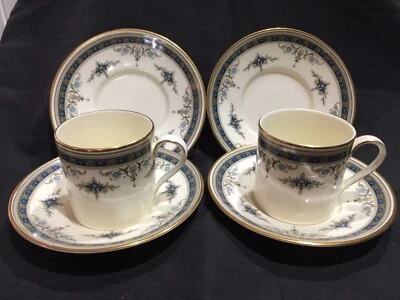 Minton China Grasmere Set of 3 Cups and Saucers