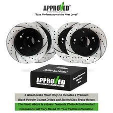 Front & Rear Drilled & Slotted Disc Brake Rotor Only Set Fits 07-18 Wrangler