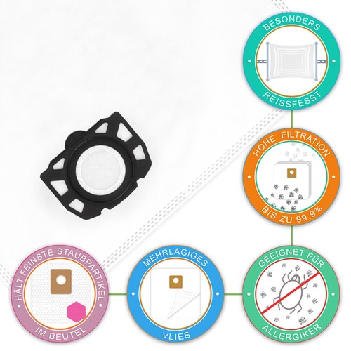 Staubsaugerbeutel für Kärcher WD2 Plus V12/4/18/C, WD3, WD3 Battery kompatibel - Bild 4 von 11