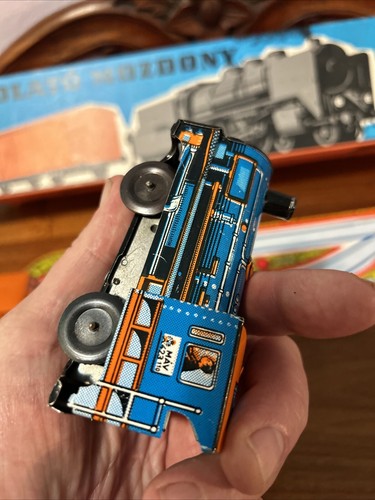 Vintage Old School Tolato Mozdony Tin Wind-Up Train Set with Free Box SU88 - Picture 9 of 20