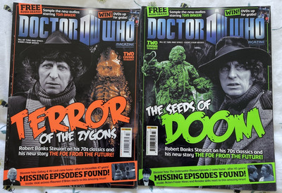 Dr Who Magazin x 2 8. Februar 2012: Beide Cover: Tom Baker - Frazer Hines NEU