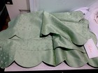 $940 Pratesi Italy (2) Standard Shams Pois Jacquard 100% Cotton Green Italian
