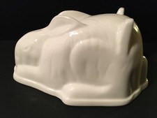 Vintage Porcelain Ceramic Rabbit Jelly Blancmange Pate Desserts Mould