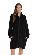 Just Love Plush Zipper Lounger Short Robe