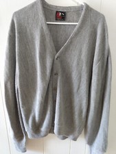 Vintage Arnold Palmer Robert Bruce Gray Cardigan Sweater Mens L Union USA Made