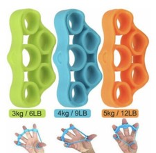 3Color/Level Finger Hand Exerciser Strengthener Wrist Forearm Grip Trainer Bands