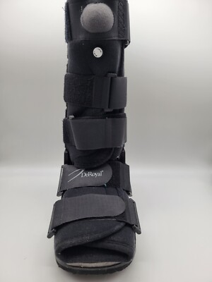 DeRoyal Boot Size Medium Black Walking Boot Orthopedic Pneumatic 