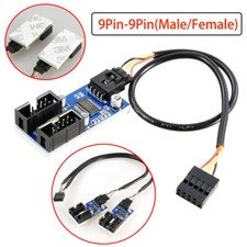 9Pin to 2/4   9Pin Male / Female USB Computer Motherboard 9Pin Splitter Cable
