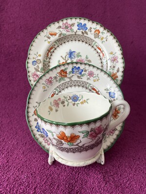 Set of Trio Antique (1913) Copeland Spode “Chinese Rose” Cup