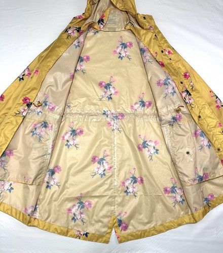 Joules Golightly wasserdichte Pac Away Jacke Gold Blüte Blumenmuster Gr. US 6 UK 10 Neu mit Etikett - Bild 9 von 12