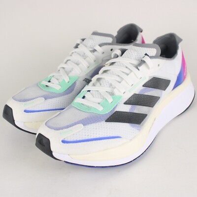 Adidas Adizero Boston 11 Running Shoes White Lucid Blue Mens HQ3693 Size 13  US | eBay