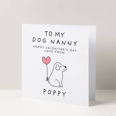 Hunde Nanny Valentinstag Karte - von Ihrem besten Freund Welpe