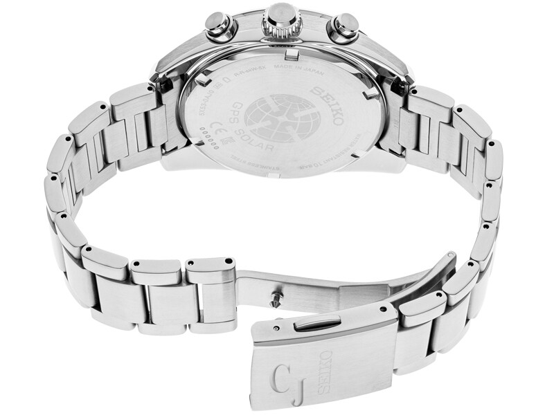 SEIKO ASTRON GPS SOLAR SILVER DIAL DUAL-TIME SSH047 | eBay