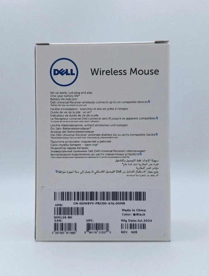 Dell Maus WM126 wireless optische Maus NEU und OVP - Bild 2 von 2