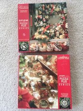 2 VTG 80s Springbok Hallmark Keepsake Christmas Puzzles Plus Series 500 Pieces