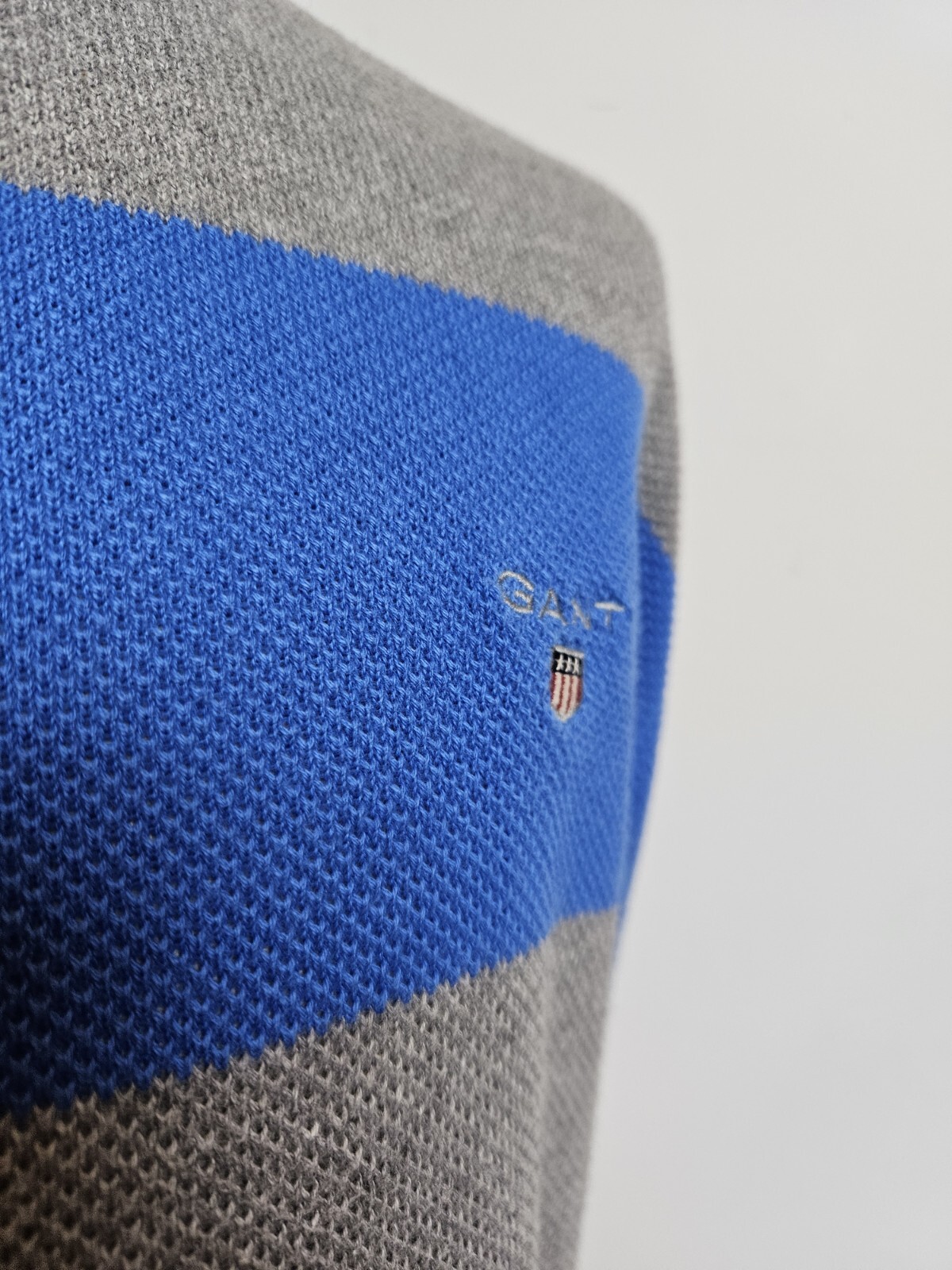 GANT Jumper Mens 100% Premium Cotton Tight Knit Designer Pullover Y2K UK XL image 8