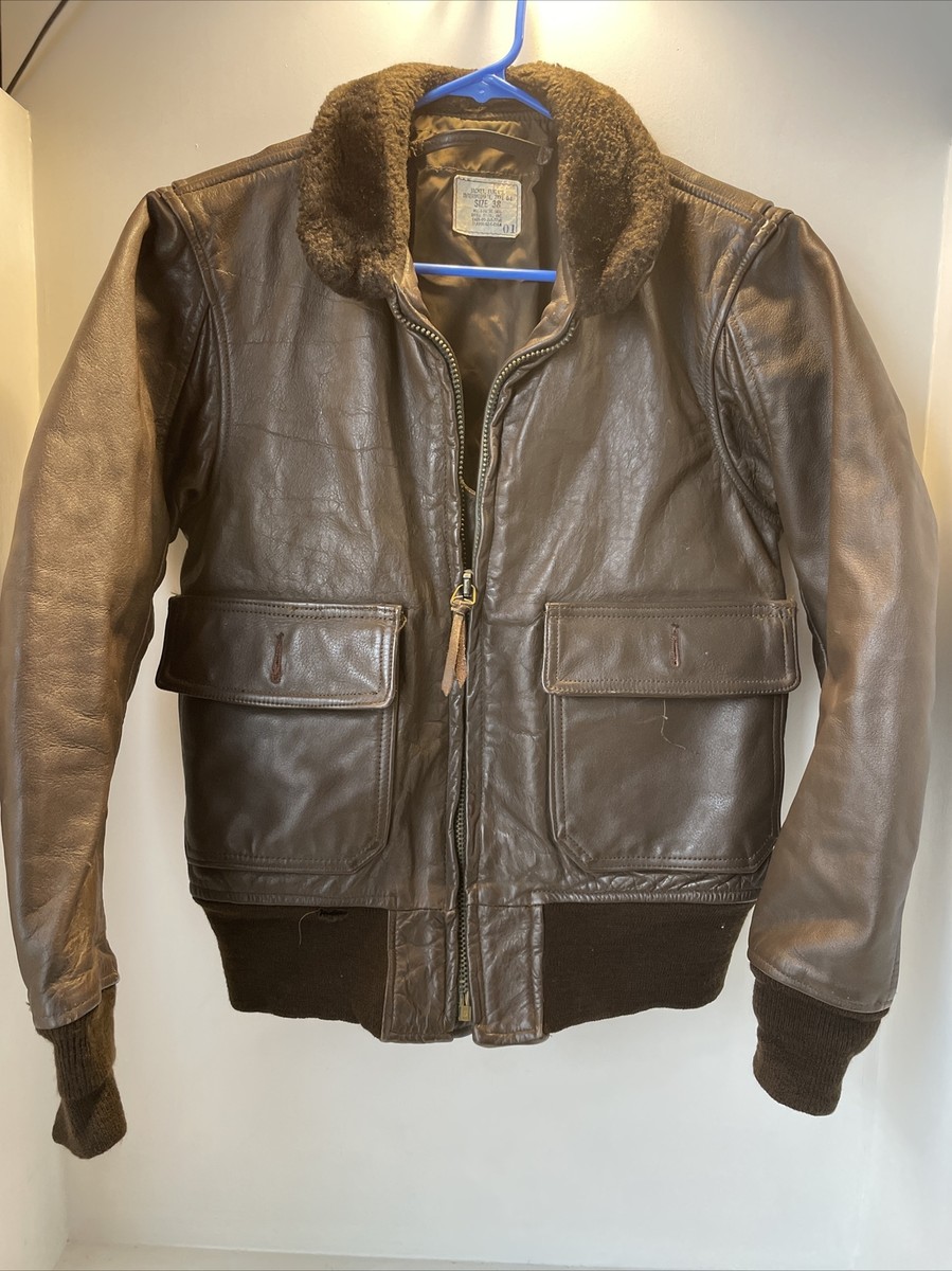Vintage USN Type G1 Brill Bros Leather Flight Bomber Navy Vintage USN Type G1 Brill Bros Leather Flight Bomber Navy
