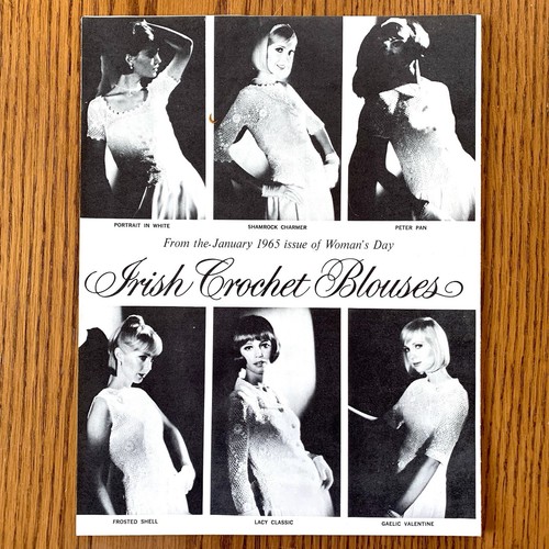 Vintage Woman's Day 1965 Irish Crochet Blouses Patterns Instructions 6 Designs - Picture 1 of 9